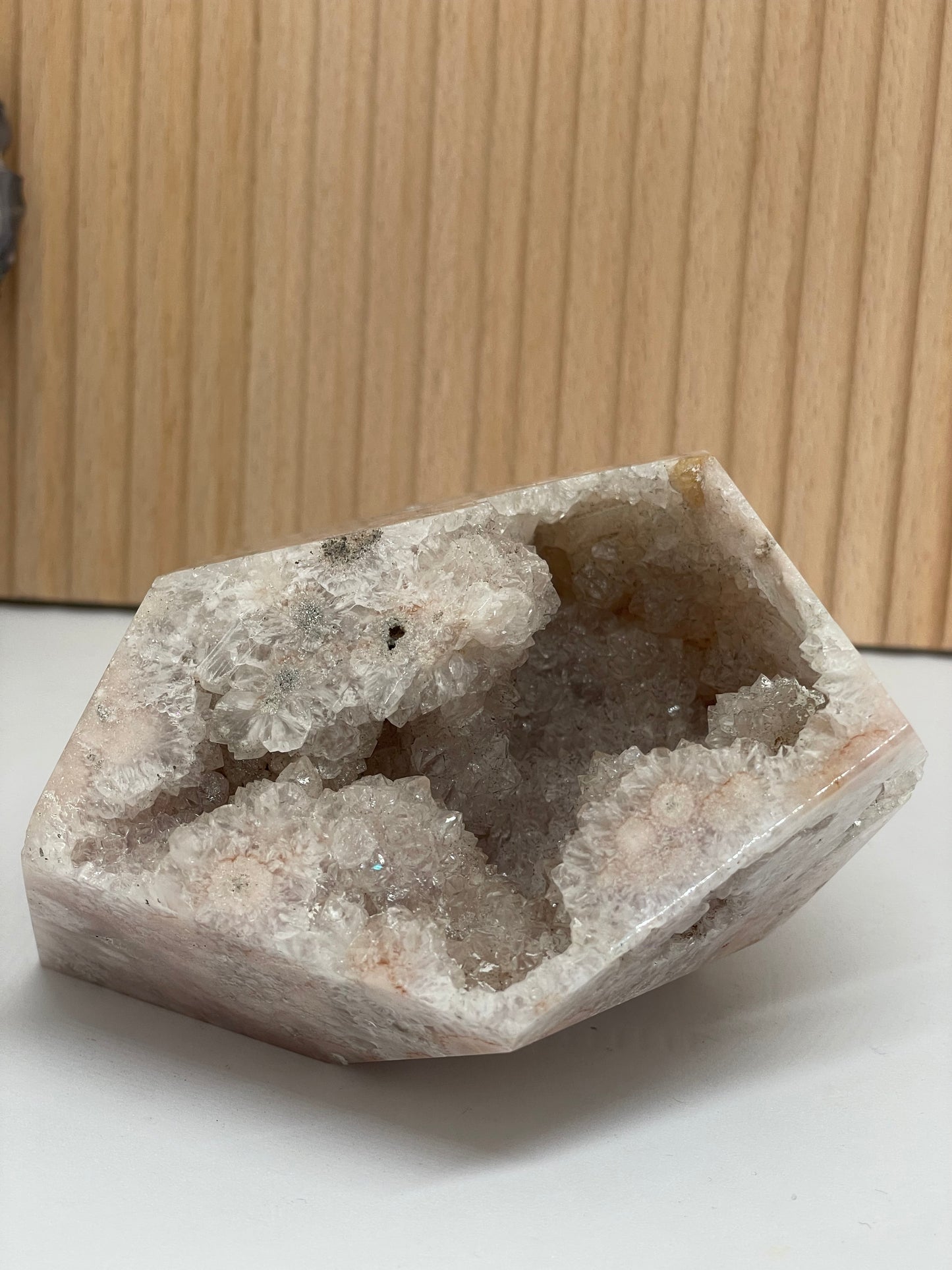 Flower Agate Druzy Freeform Cave AFF2