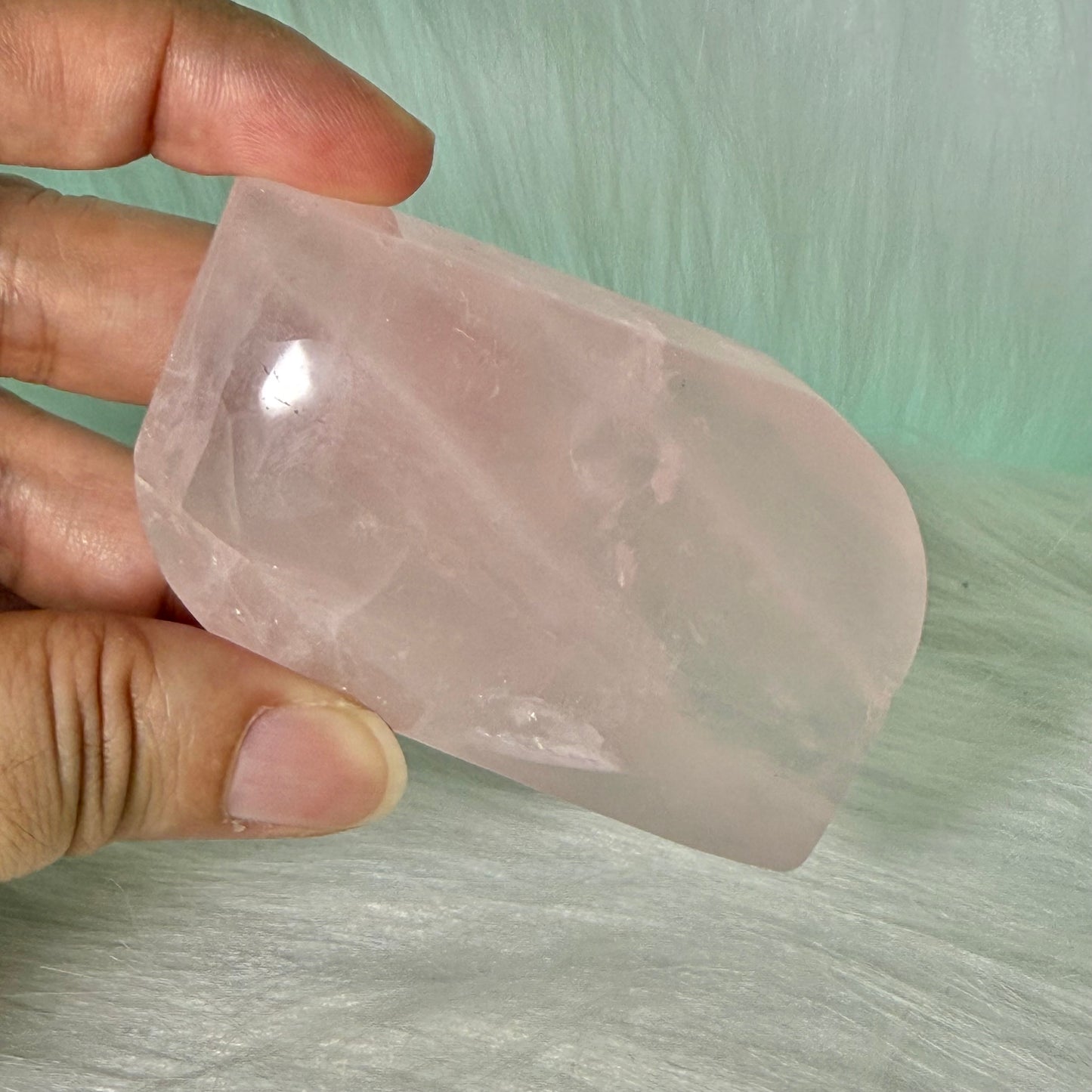 Rose Quartz Palm Stone RQPS2
