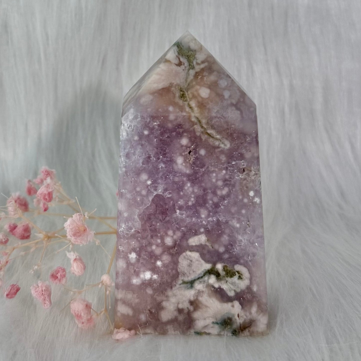 Amethyst Flower Agate Tower FAA1