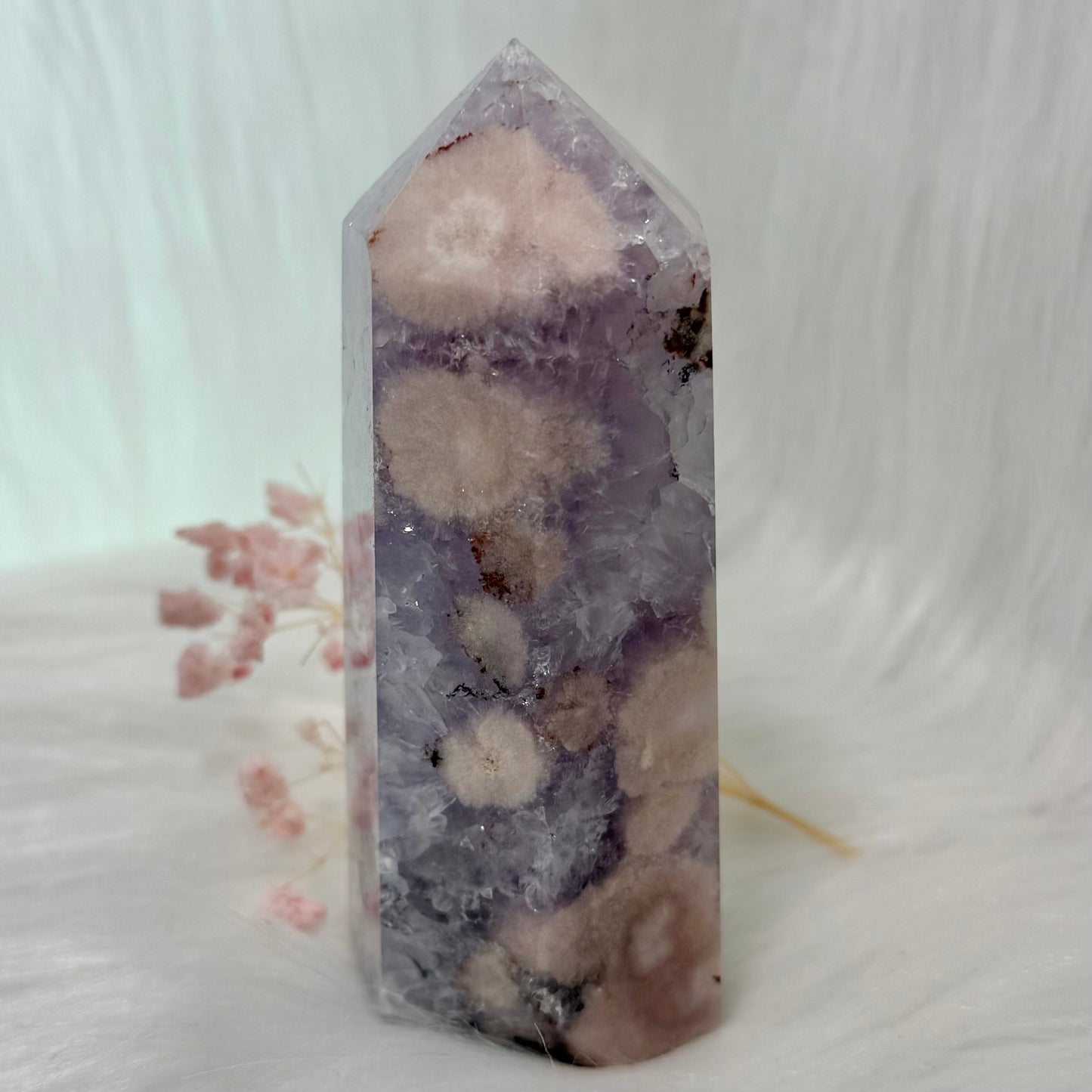 Amethyst Flower Agate Tower PFAA1