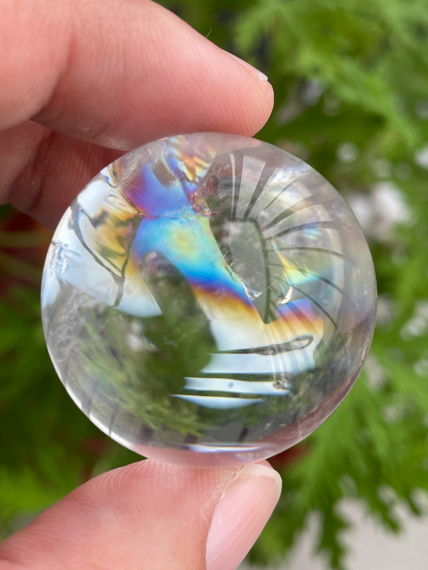 Clear Quartz Rainbow Sphere CQS8