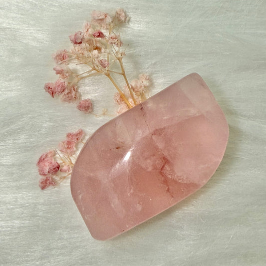 Rose Quartz Palm Stone RQPS3