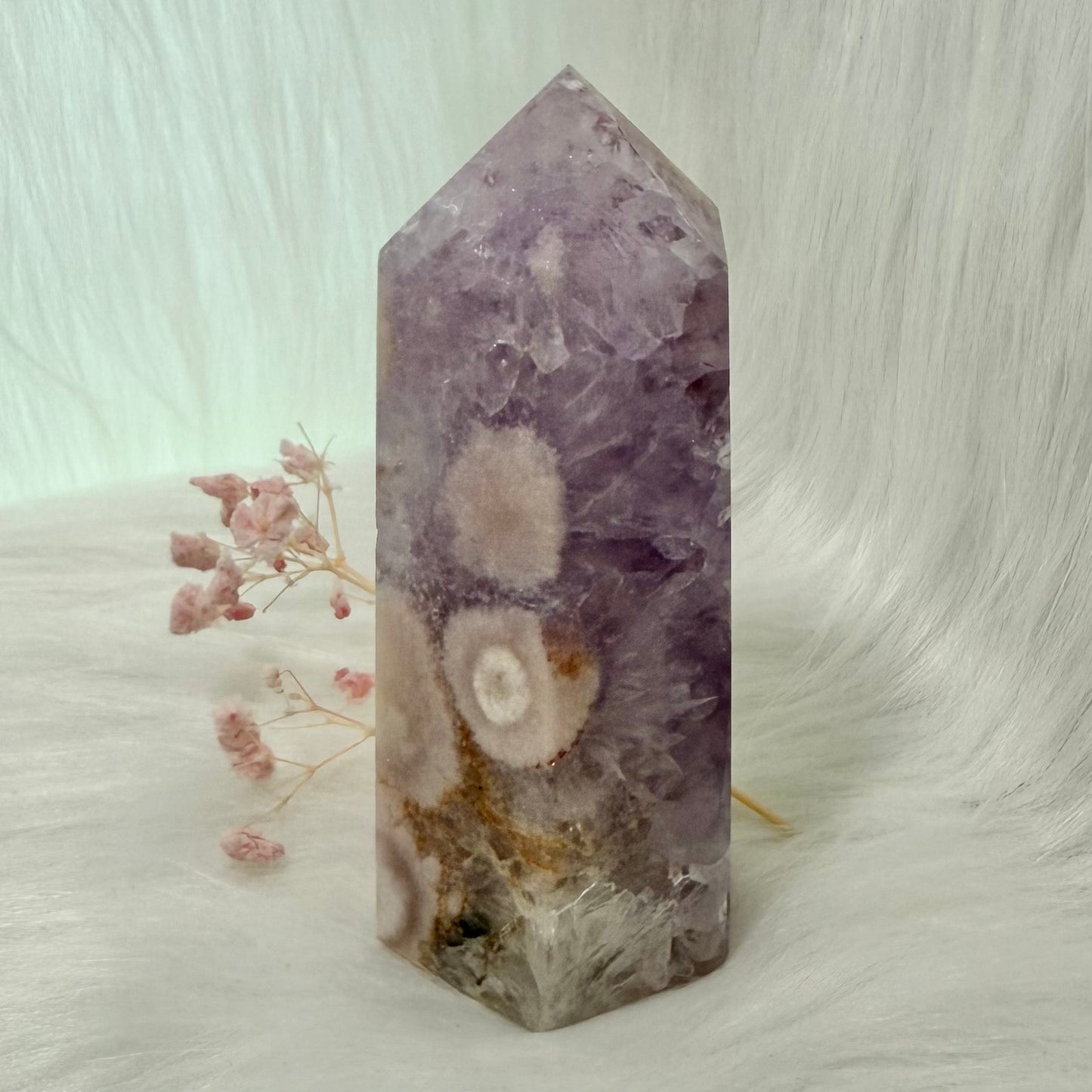 Amethyst Flower Agate Tower PFAA1
