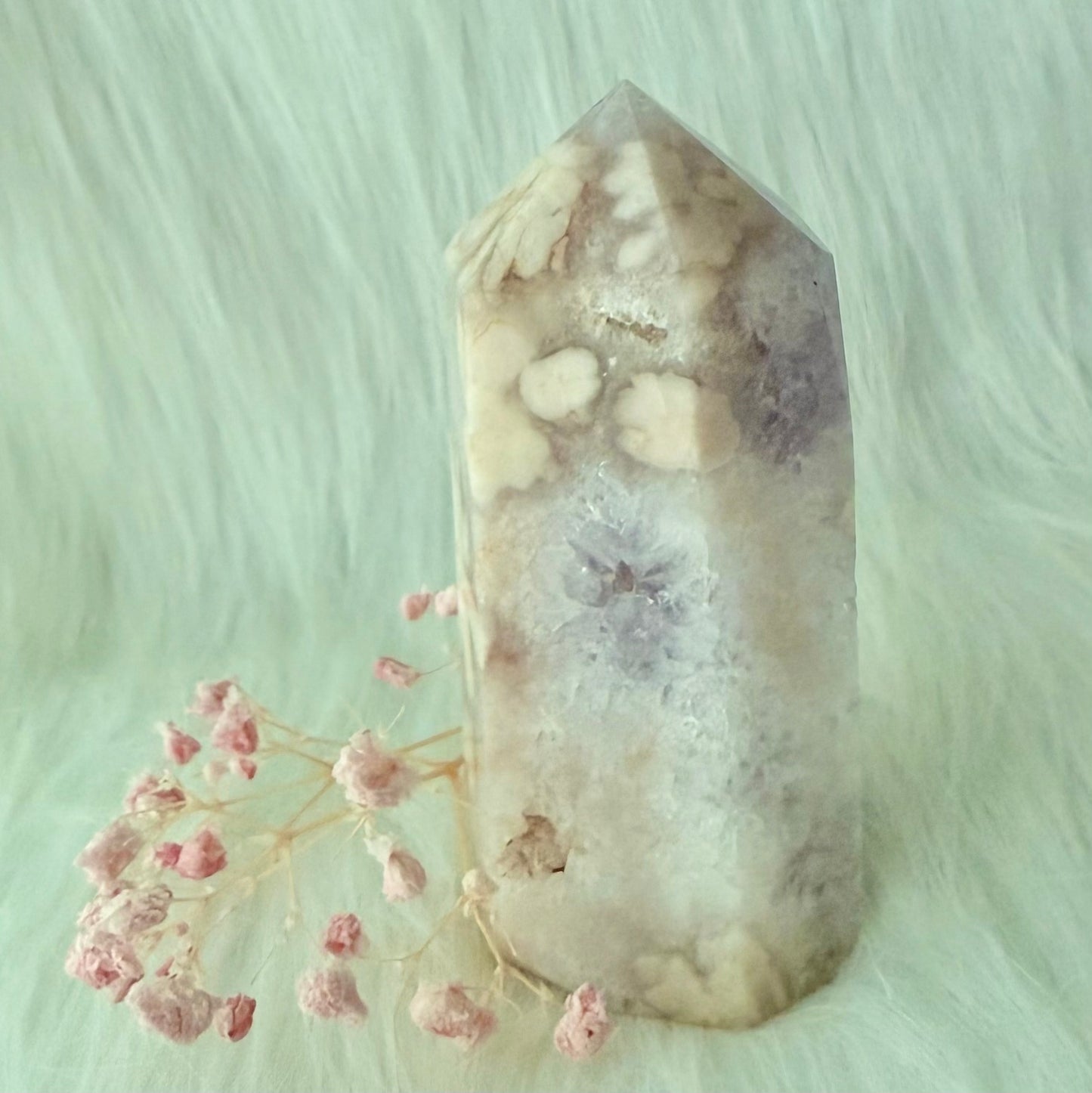 Amethyst Flower Agate Tower PFAA2