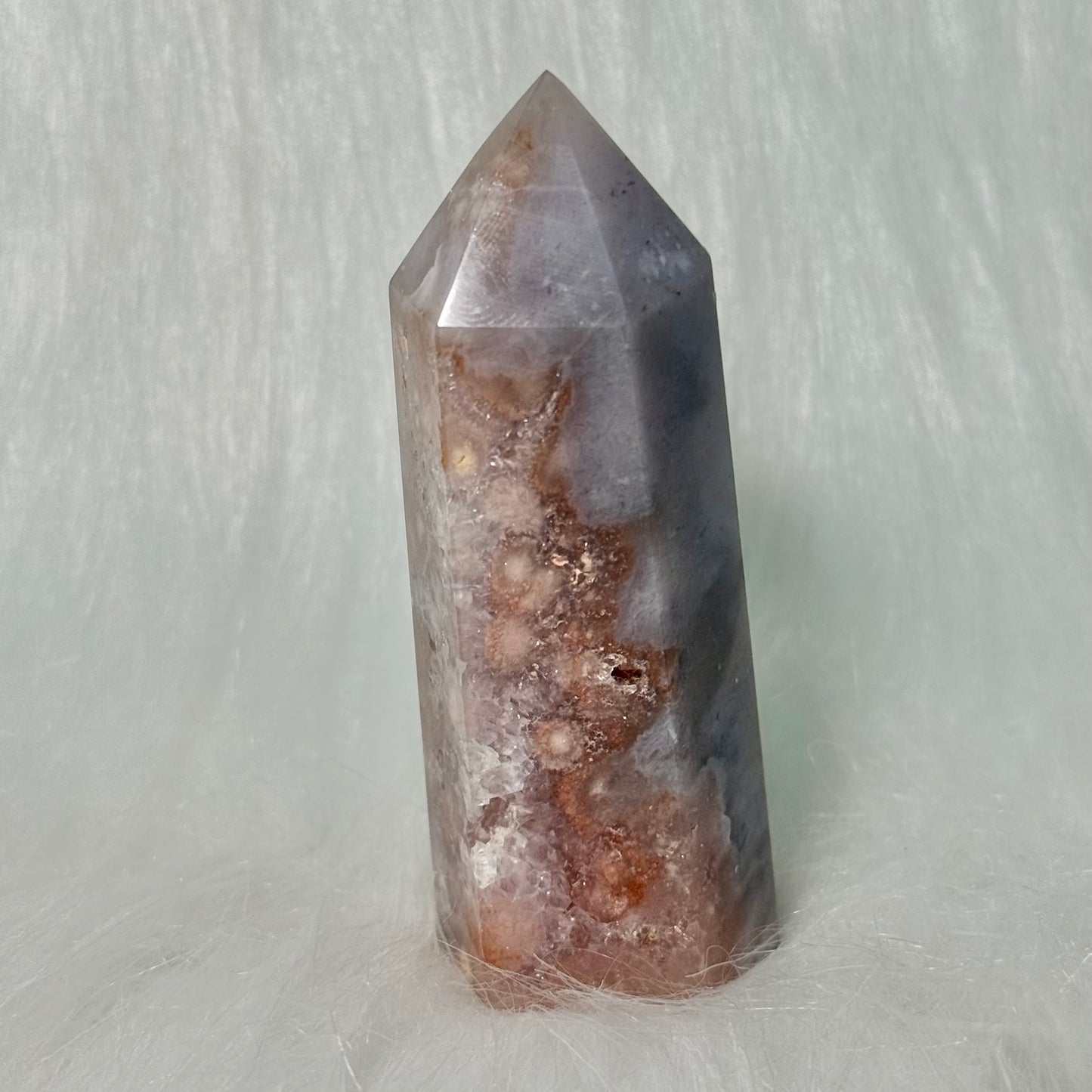 Purple Flower Agate Tower PFA9