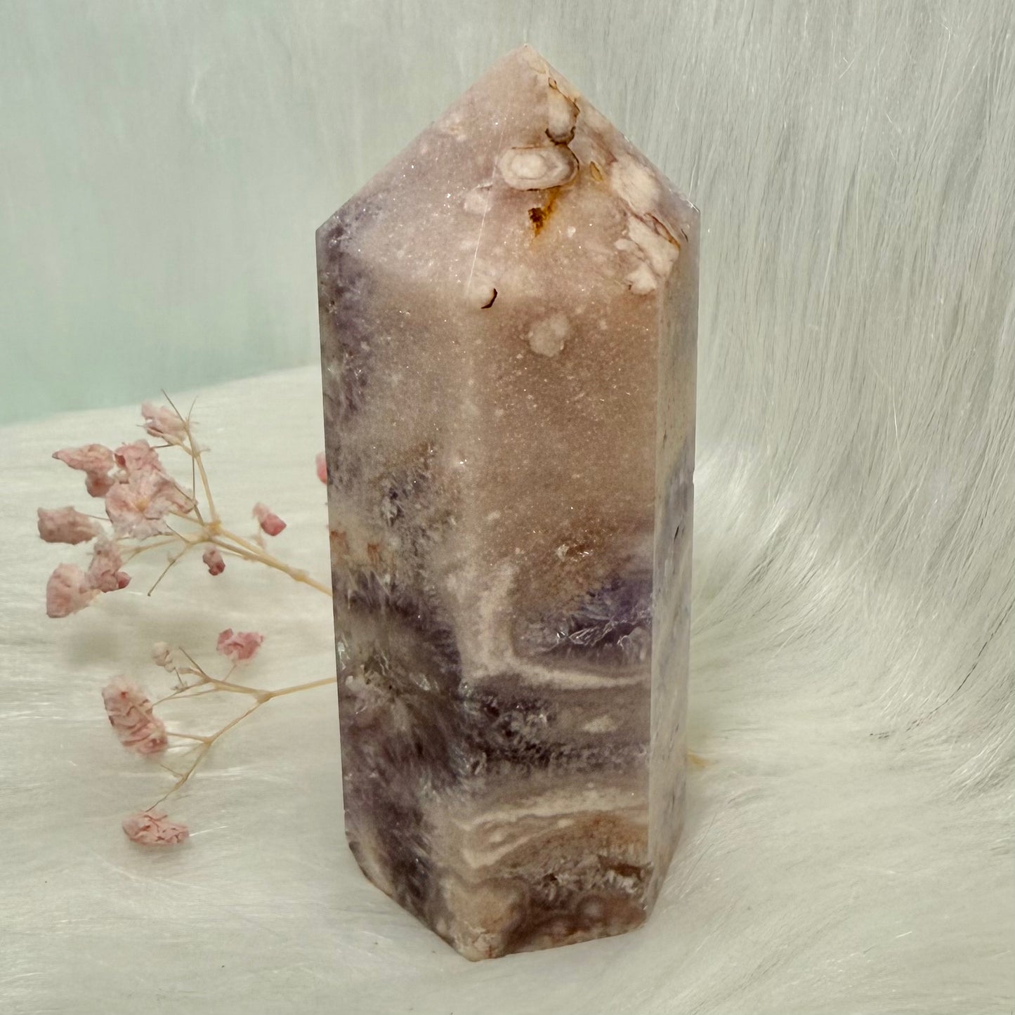 Amethyst Flower Agate Tower PFAA3