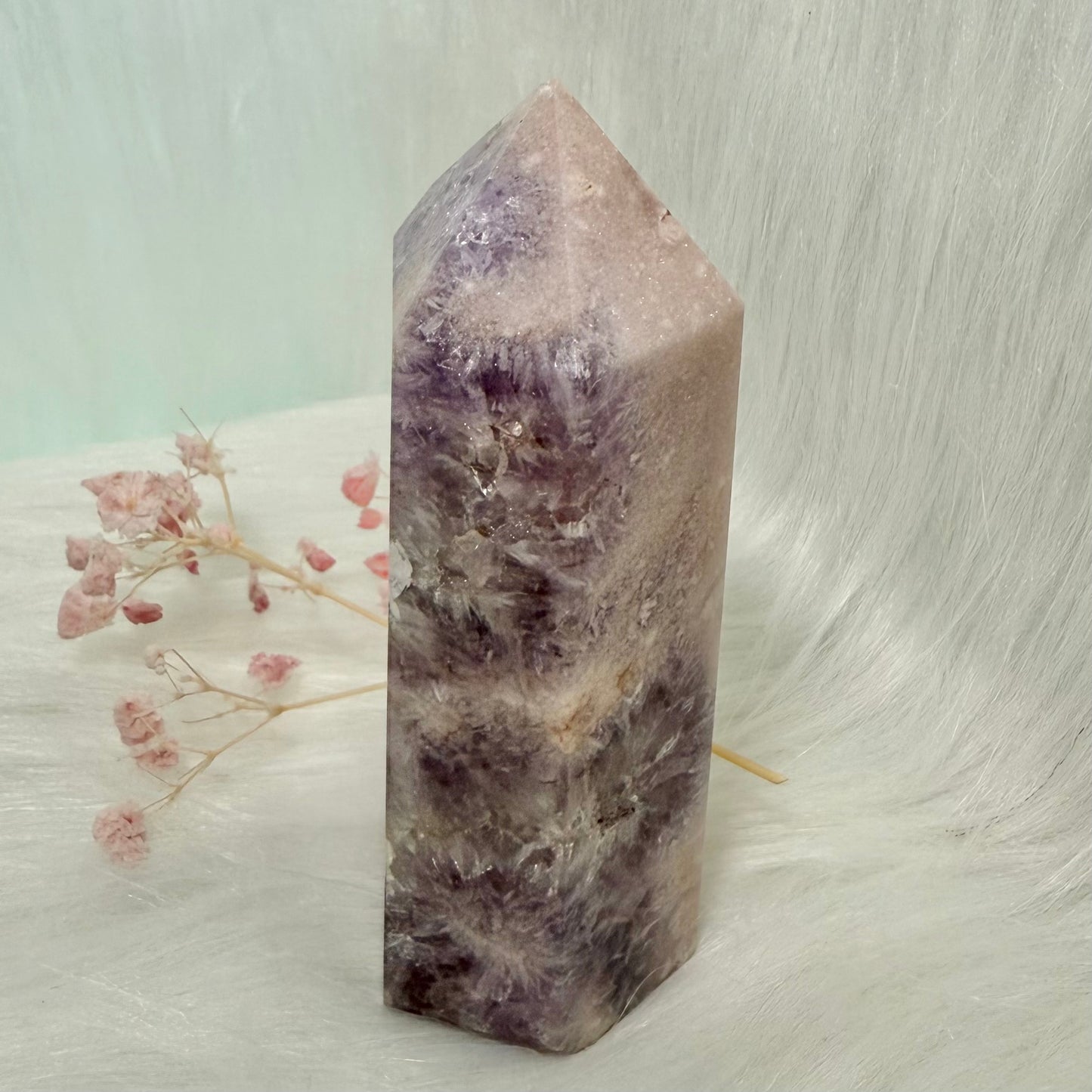 Amethyst Flower Agate Tower PFAA3