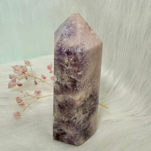 Amethyst Flower Agate Tower PFAA3