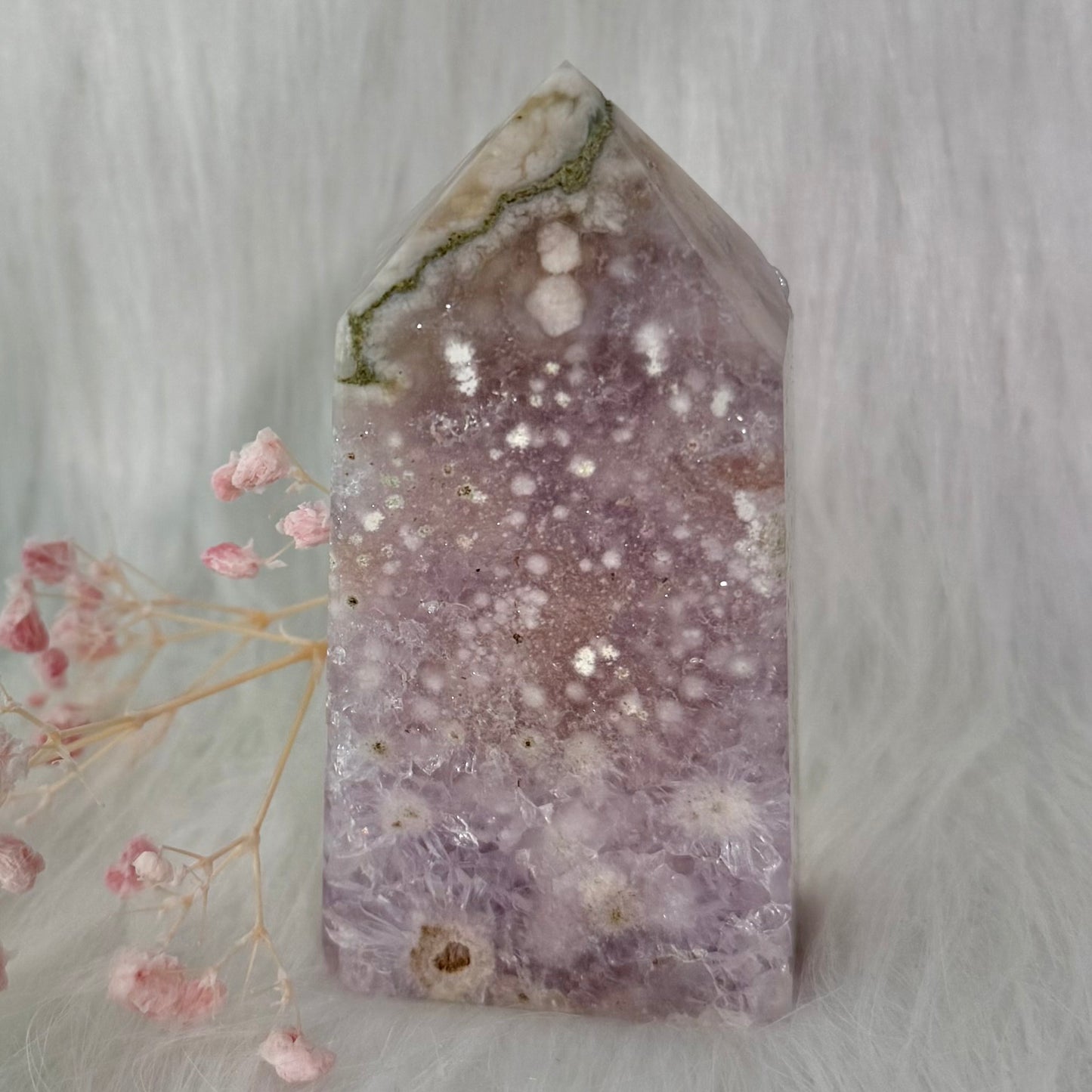 Amethyst Flower Agate Tower FAA1