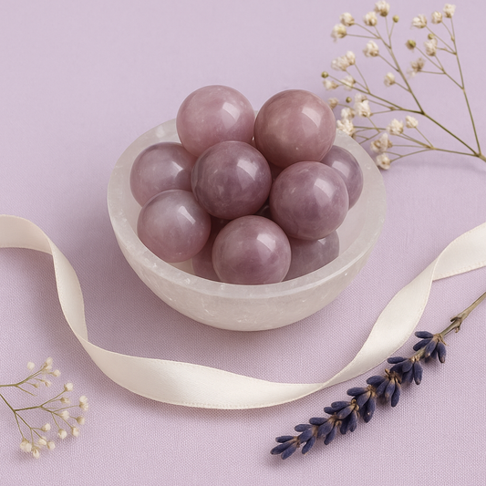 Lavender Rose Quartz Mini Spheres