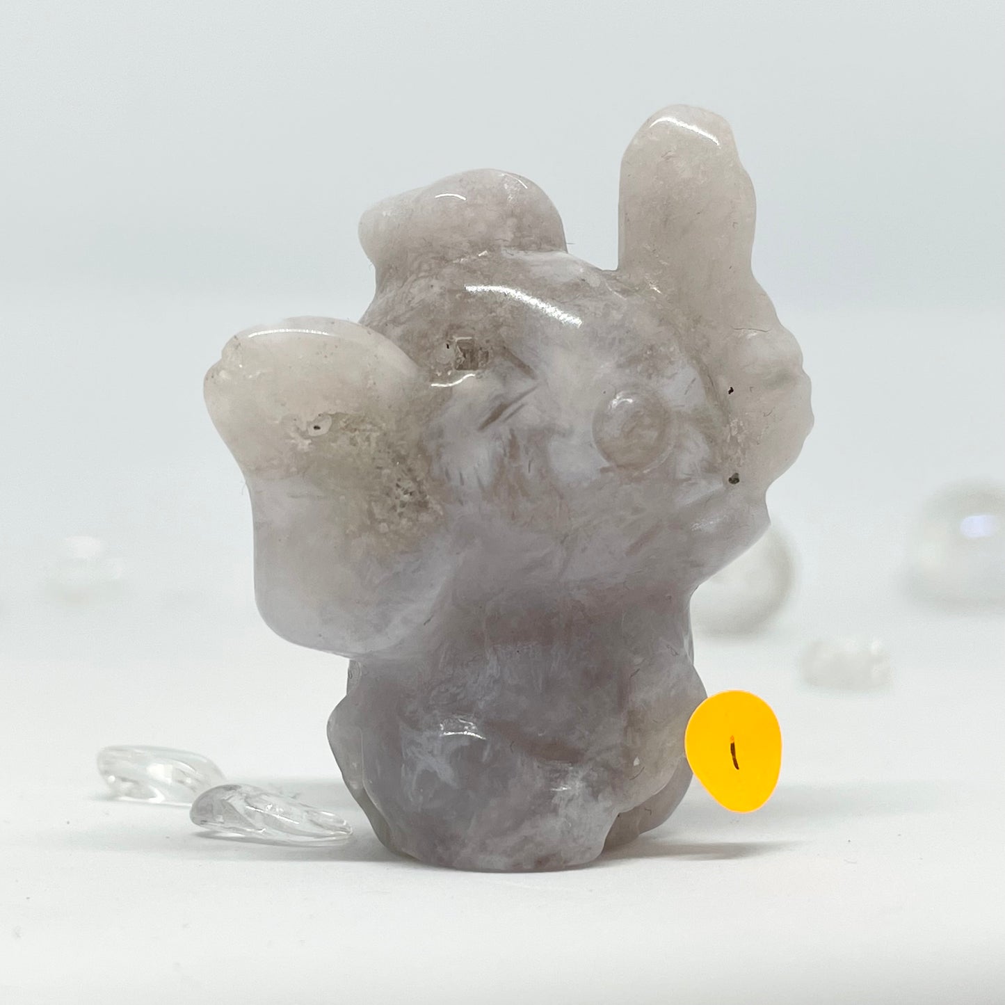 Flower Agate Elephant Carving