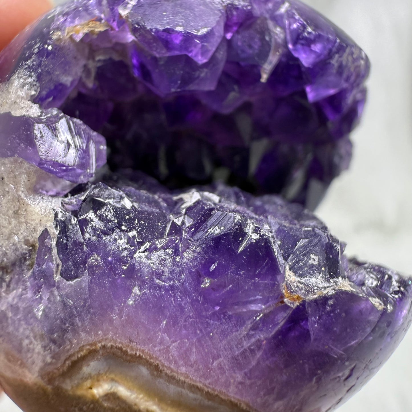 Uruguay Deep Purple Amethyst Geode Sphere AG4