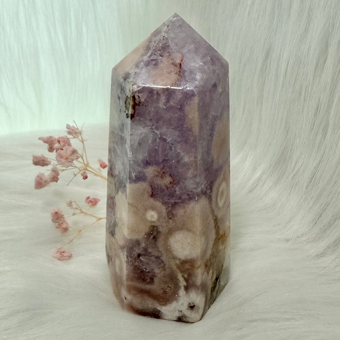 Amethyst Flower Agate Tower PFAA1