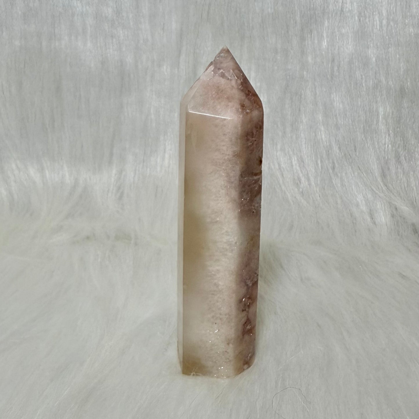 Amethyst Flower Agate Tower with Druzy Pockets PFA2