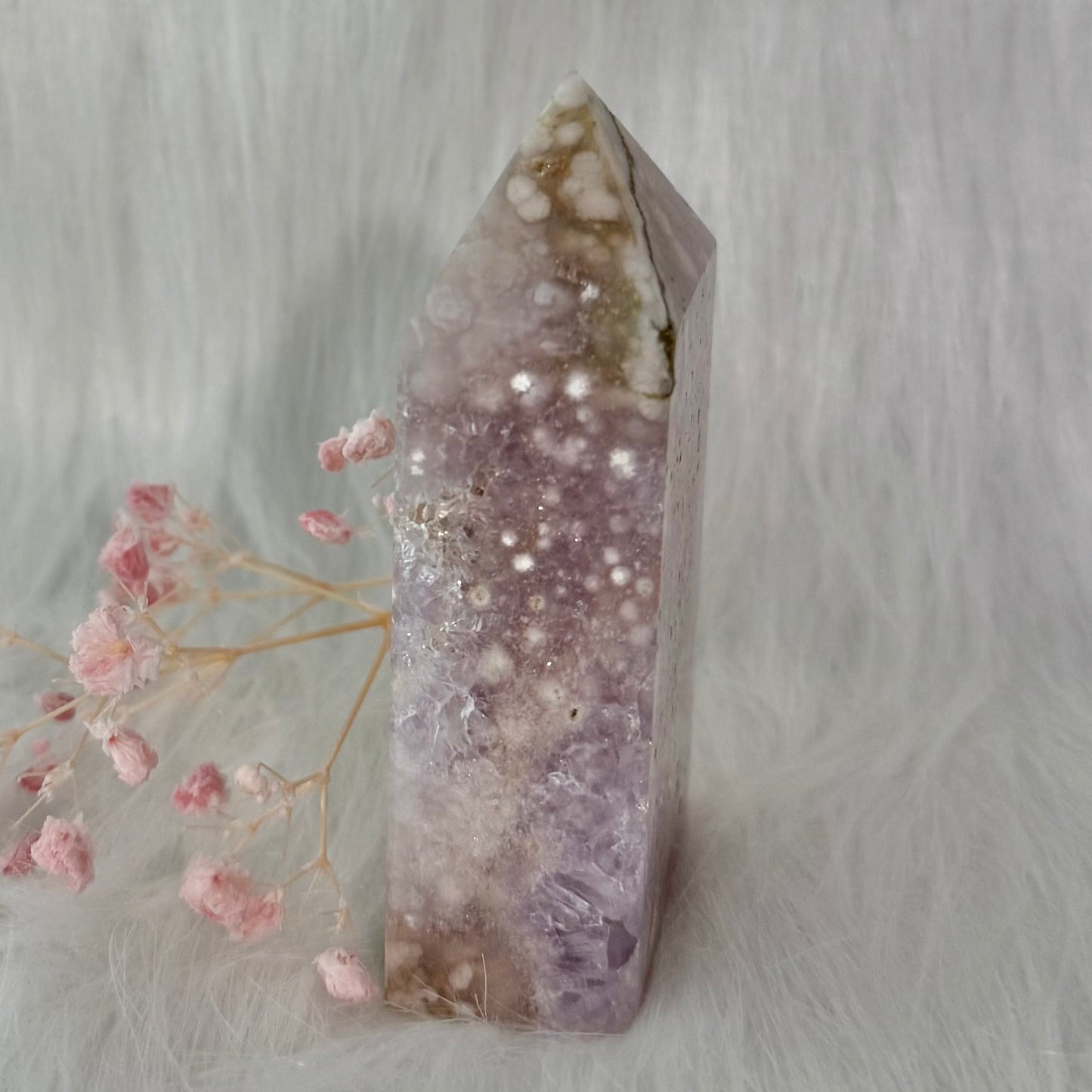 Amethyst Flower Agate Tower FAA1