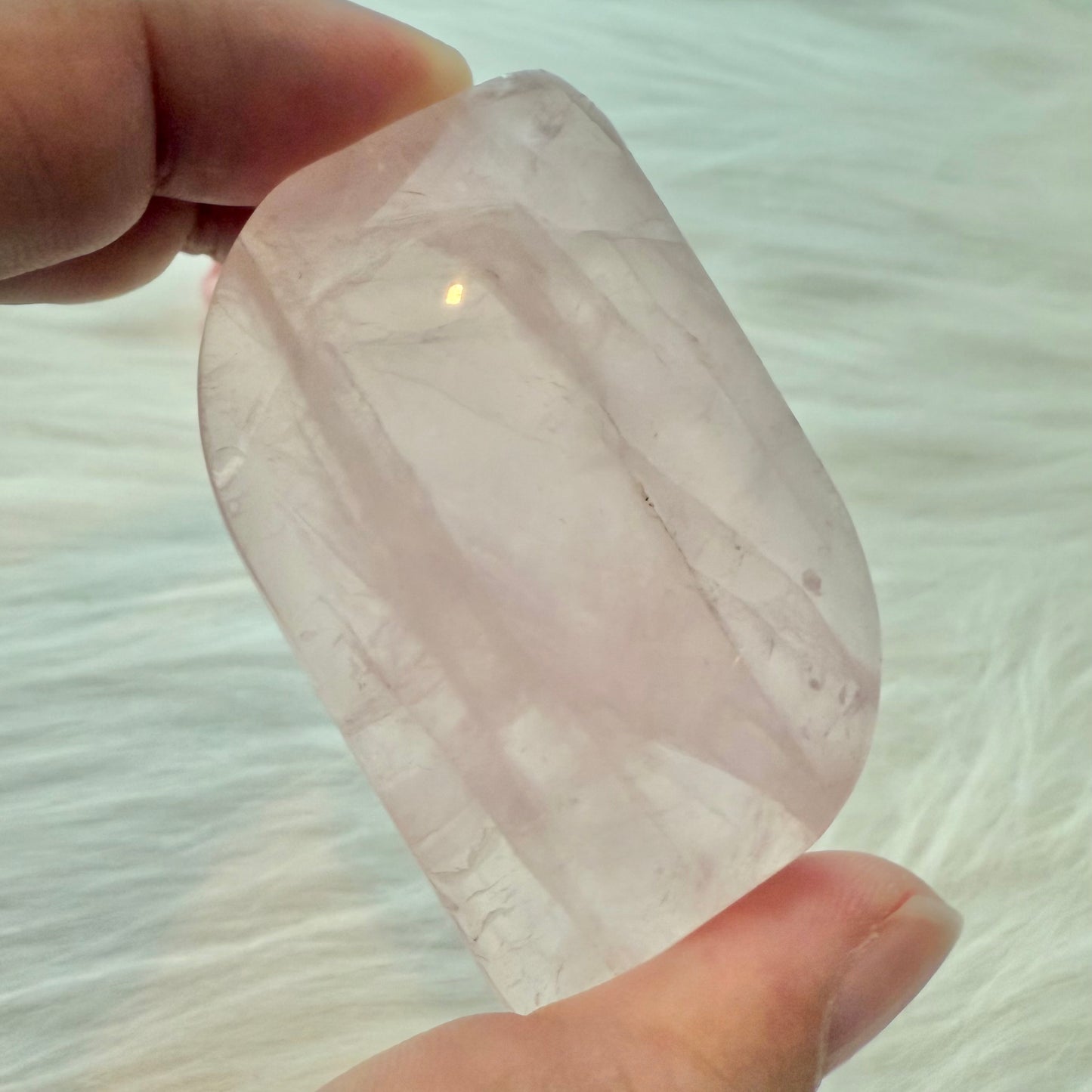 Rose Quartz Palm Stone RQPS1