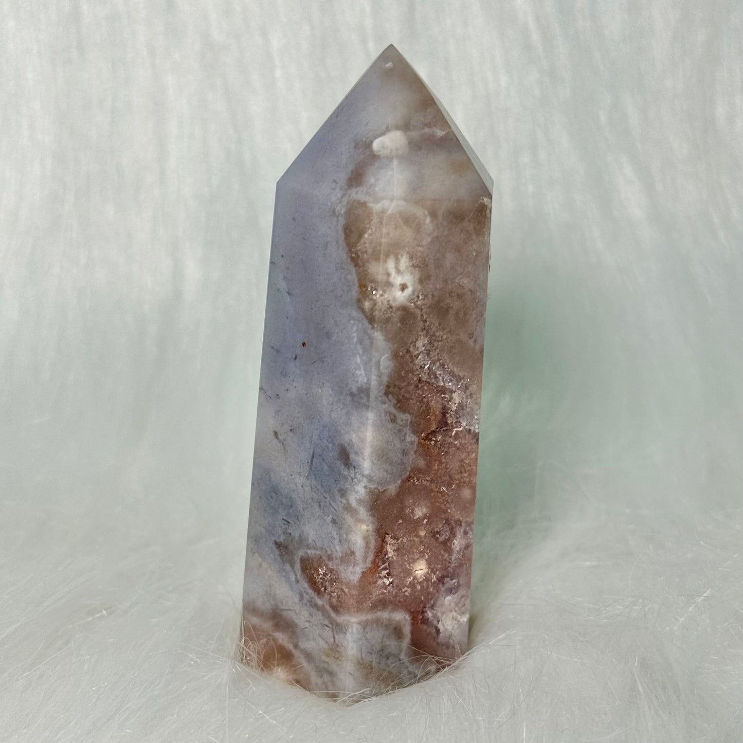 Purple Flower Agate Tower PFA9