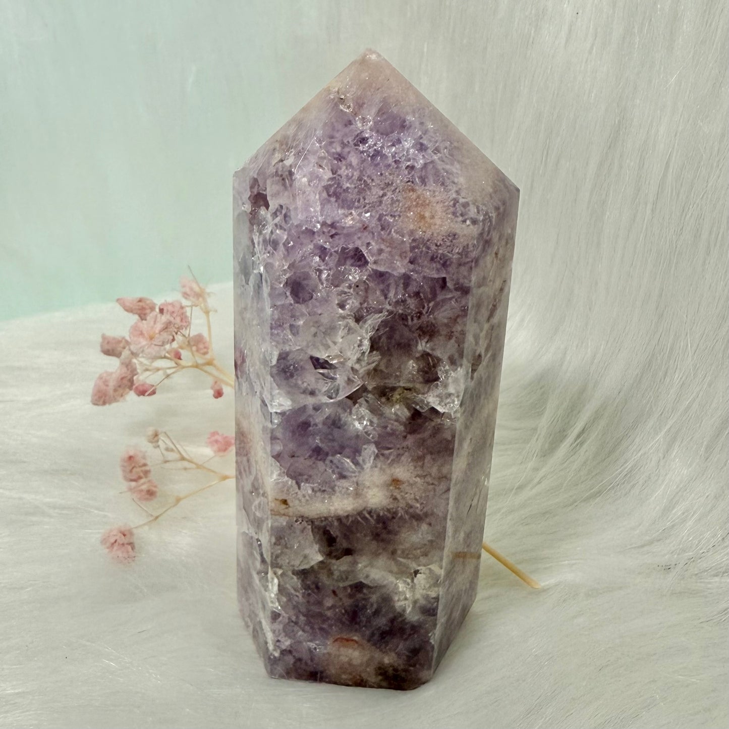 Amethyst Flower Agate Tower PFAA3