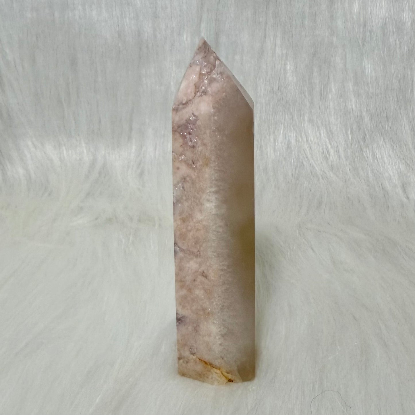 Amethyst Flower Agate Tower with Druzy Pockets PFA2