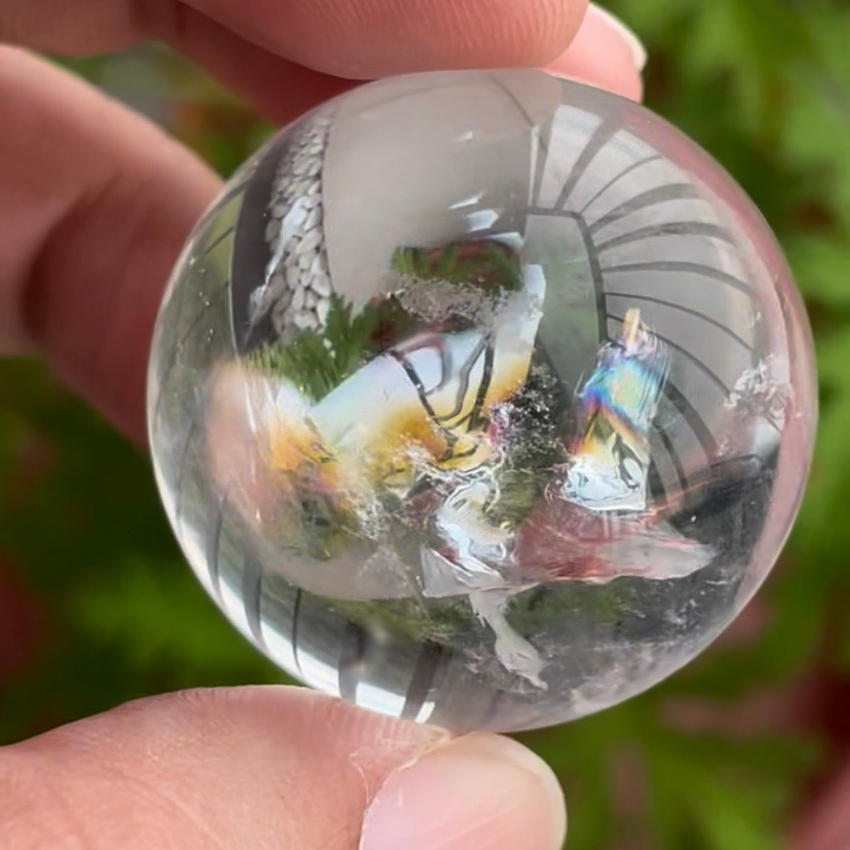 Clear Quartz Rainbow Sphere CQS8