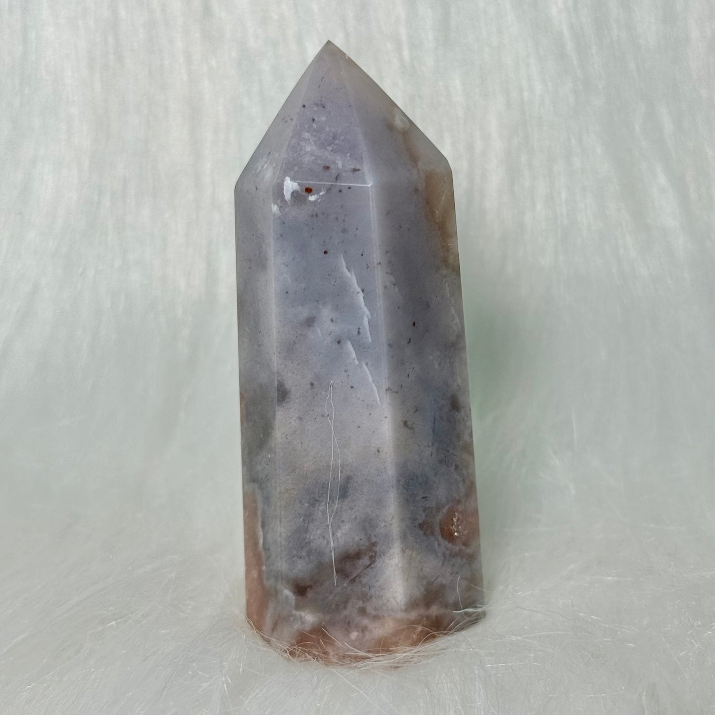 Purple Flower Agate Tower PFA9