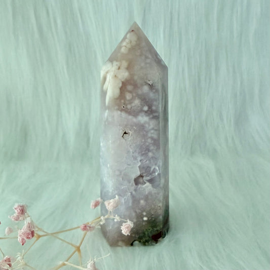 Amethyst Flower Agate Tower AFA4