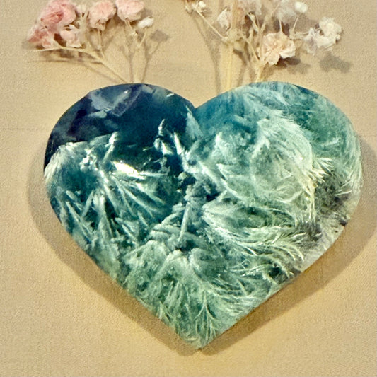 Feather Fluorite Heart FFH6