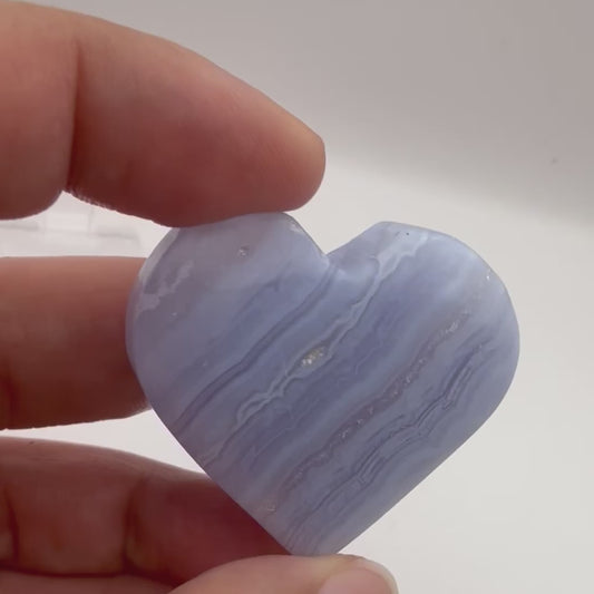 Blue Lace Agate Heart Carving (BLAH1)